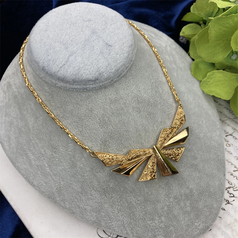 合金项链 trifari硬朗蝴蝶结项链1-1【2071105-026】