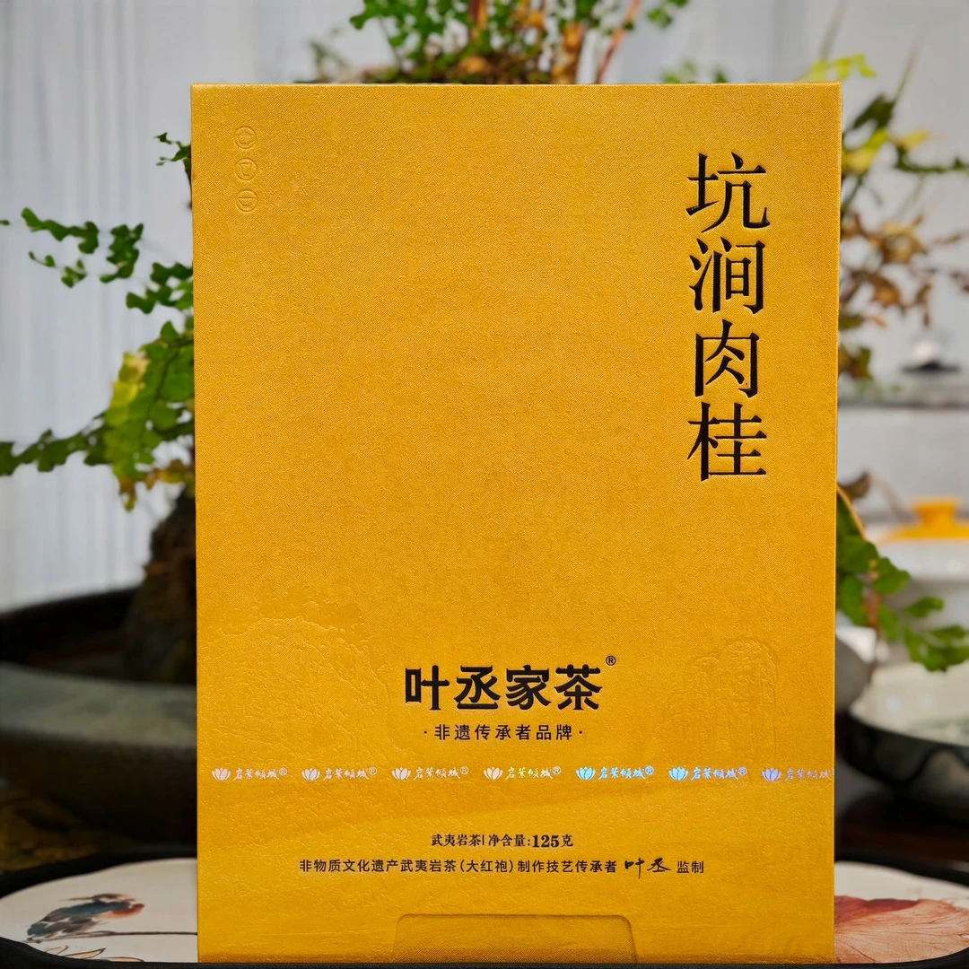 叶丞家茶坑涧肉桂125克15泡福建武夷山岩茶乌龙茶肉桂礼盒装送礼