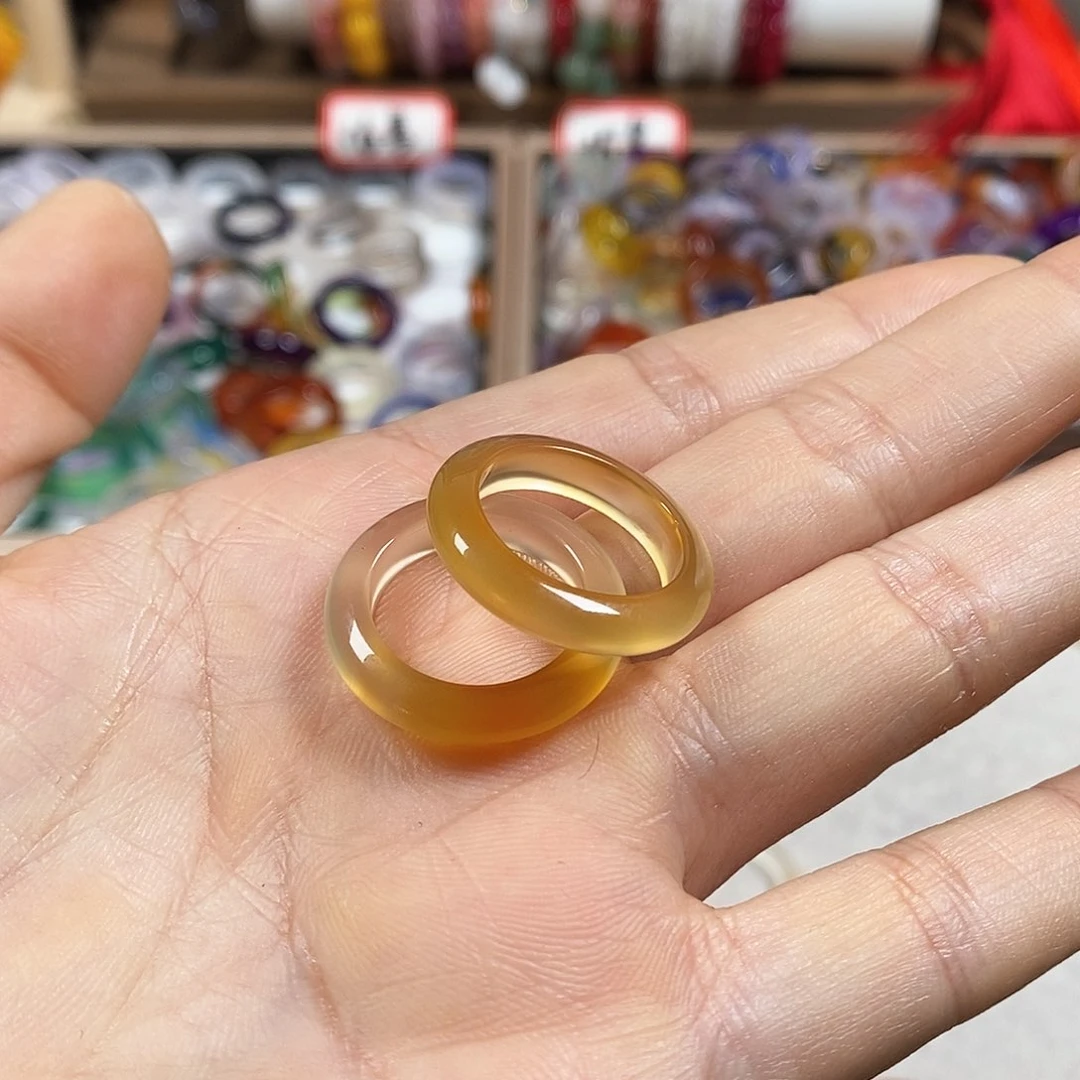 玛瑙/玉髓戒指未镶嵌还**解