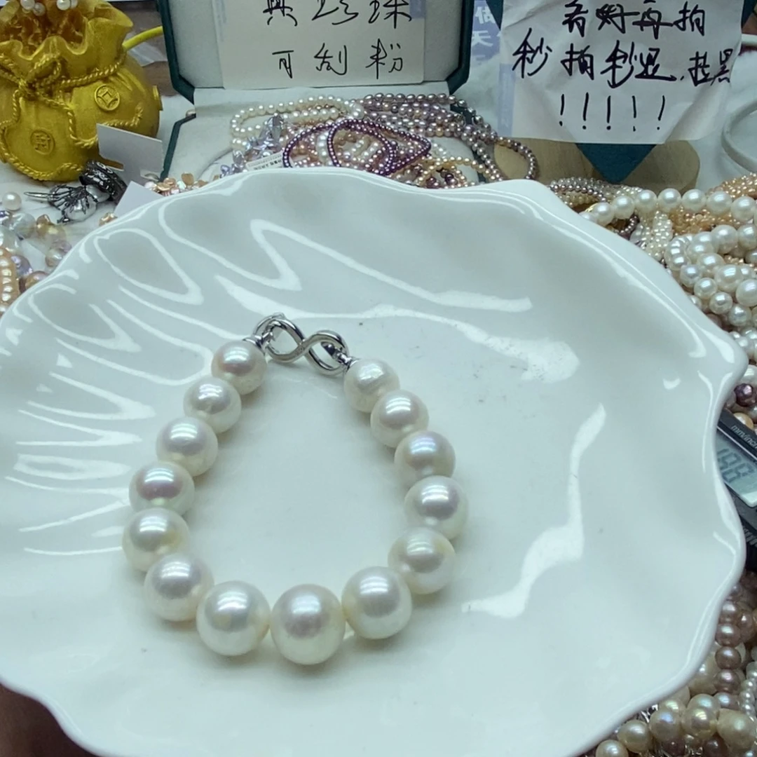 阿***咪天然淡水珍珠无人工干预合金淡水珍珠