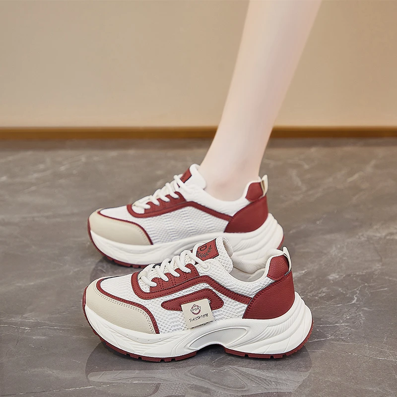 老爹鞋女2025春夏季新款女鞋学生跑步休闲鞋百搭厚底增高运动鞋女