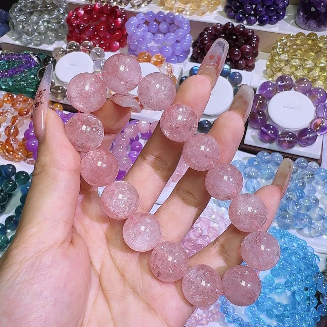 水晶手链未镶嵌～*莹粉阿塞15