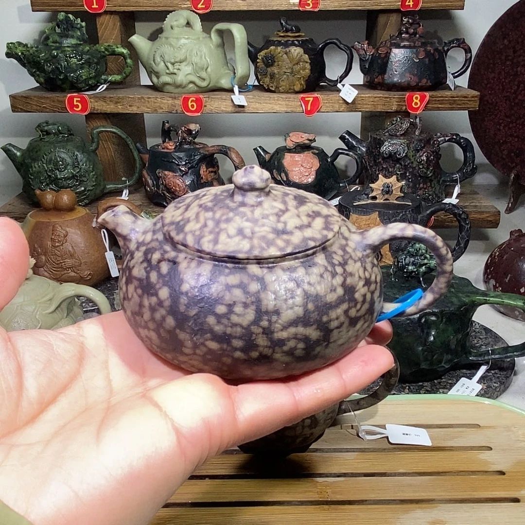 树***小石材米粒石寒江壶有纹