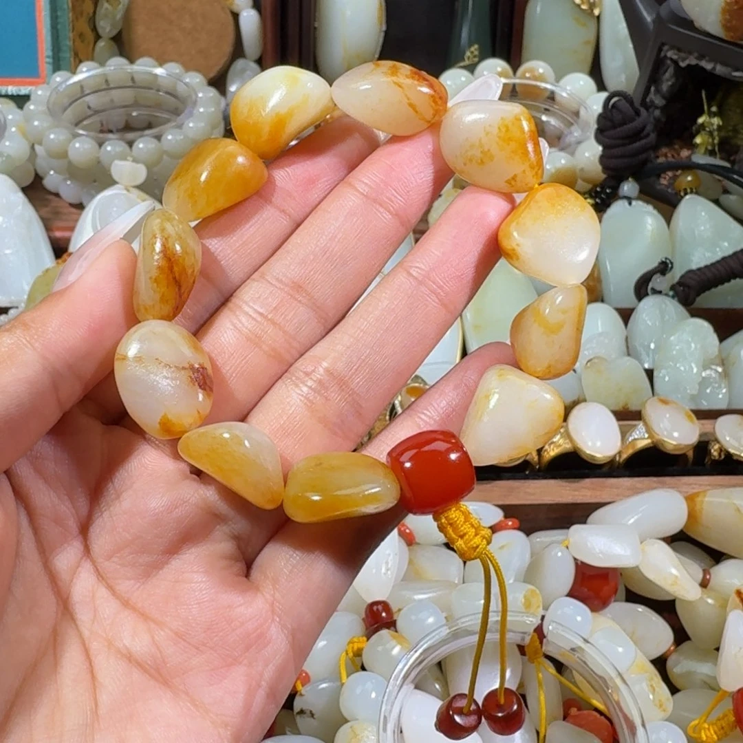 和田玉未镶嵌手链