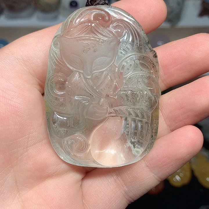 颈饰未镶嵌水晶天然水晶吊坠