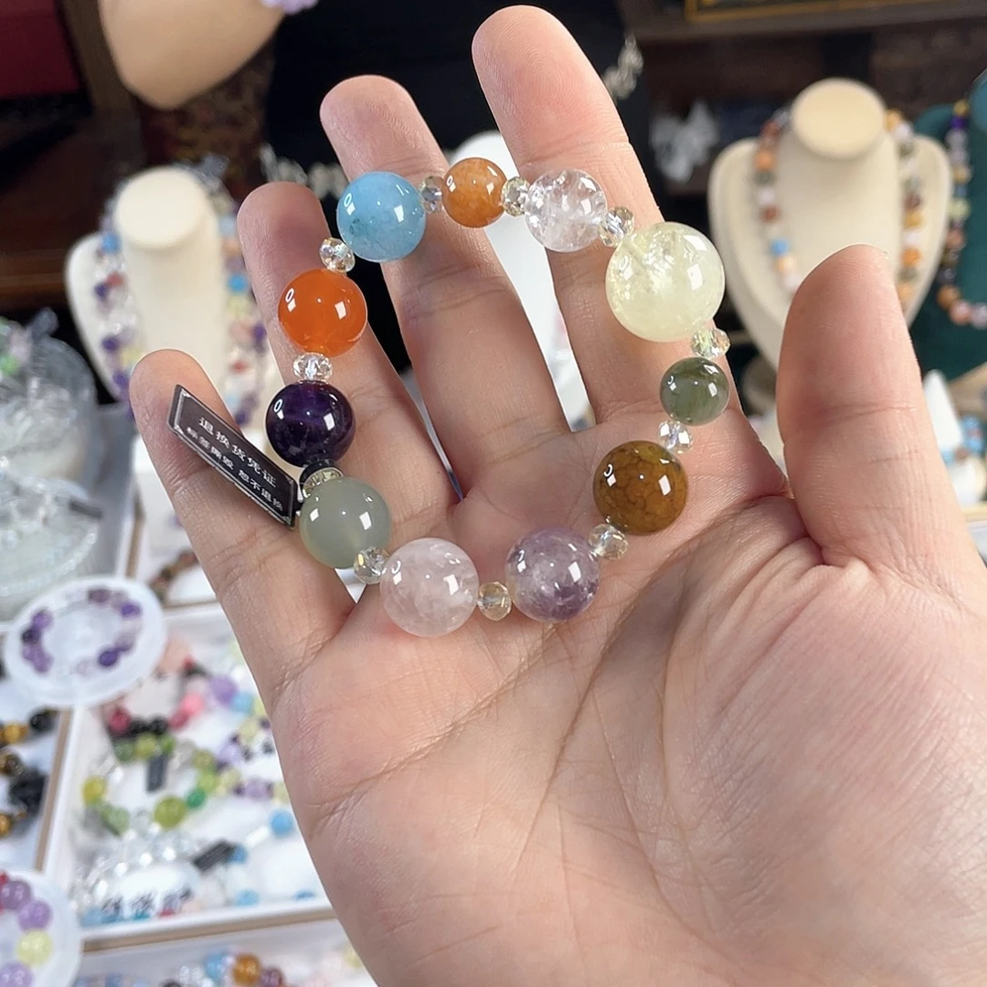 银S925镀金镶嵌手链水晶