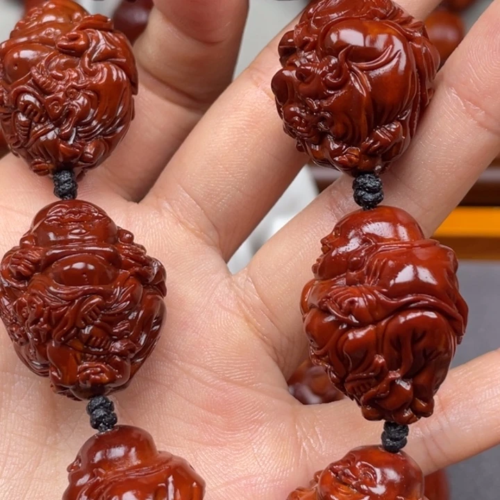 @***辉橄榄核手串/手链弥勒