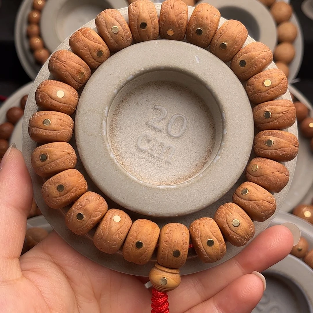 凤眼菩提手串15藏式切镶嵌款