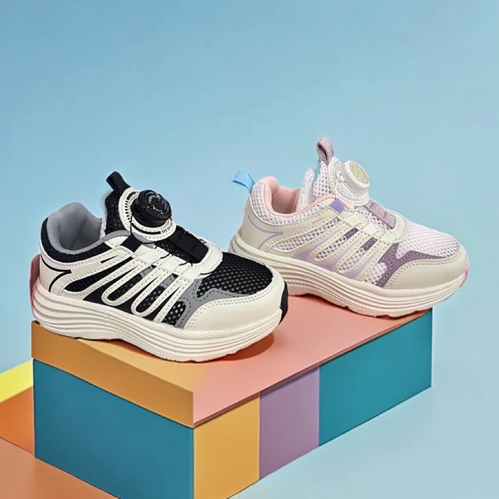 儿童中大童夏季透气单网男童百搭软底轻跑鞋6033