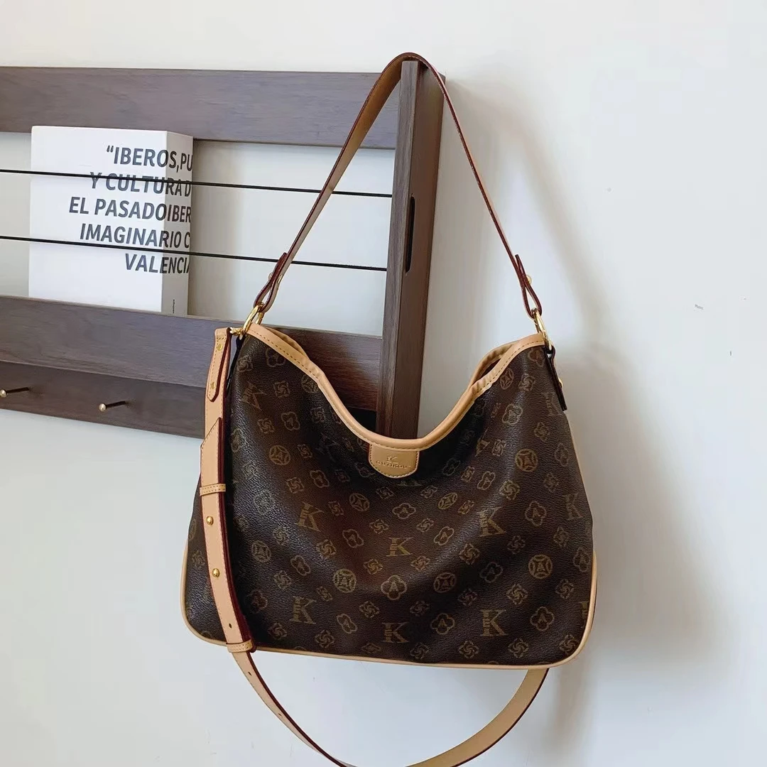 EK托特单肩斜挎包时尚女士机场包休闲大号中号腋下包秋冬1031号