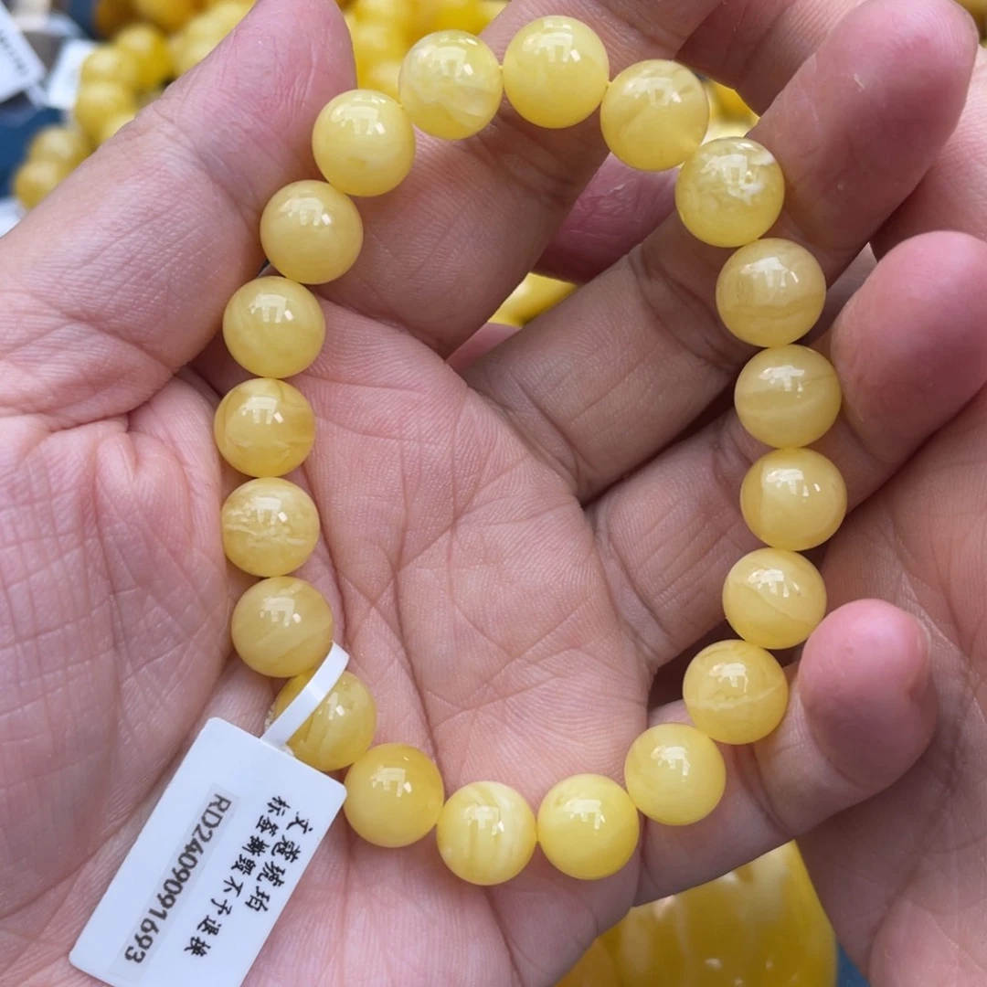 琥珀裸石未镶嵌琥珀蜜蜡9m m