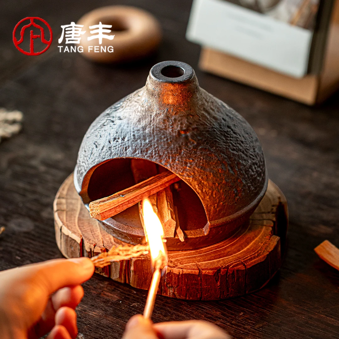 唐丰香薰壁炉陶瓷香炉家用持久留香燃烧炉氛围小摆件高级感扩香器