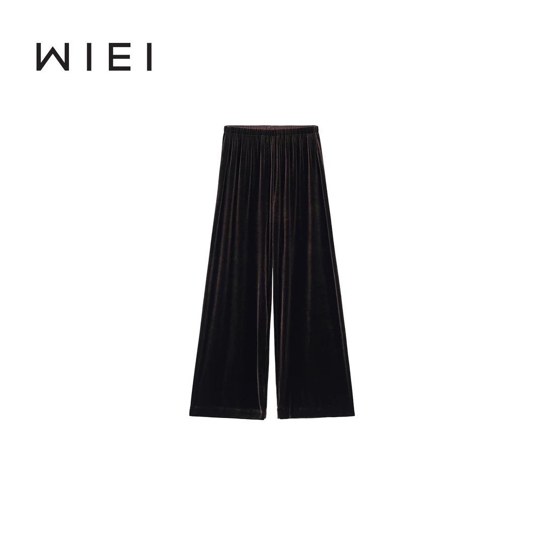 《WI EI》蓝标强推 韩国进口细腻一片式休闲空气丝绒裤W25302121