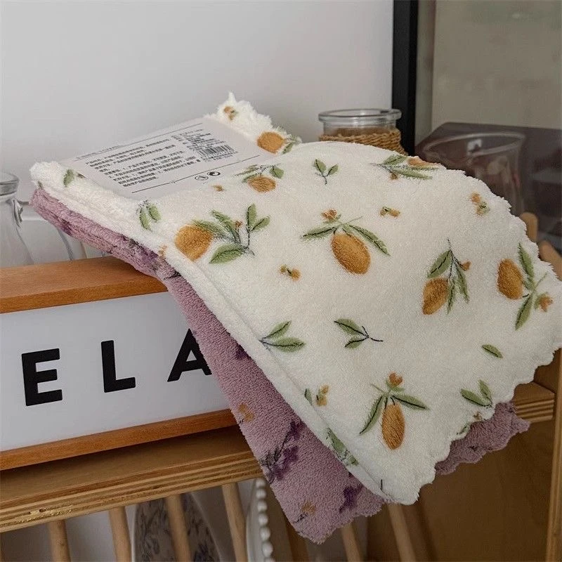 【6条装】珊瑚绒清洁抹布不掉毛不沾油家用柔软吸水浴室厨房