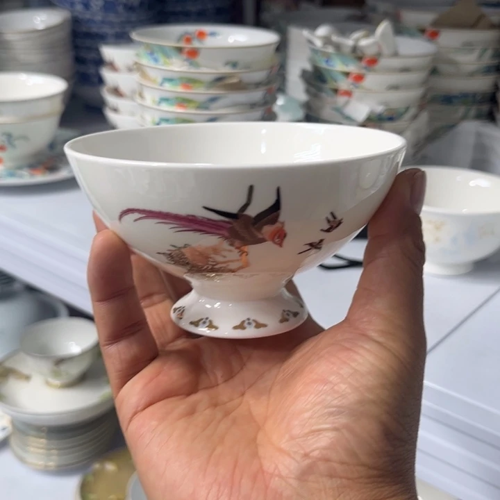 骨瓷百鸟4.5寸六个哇塞