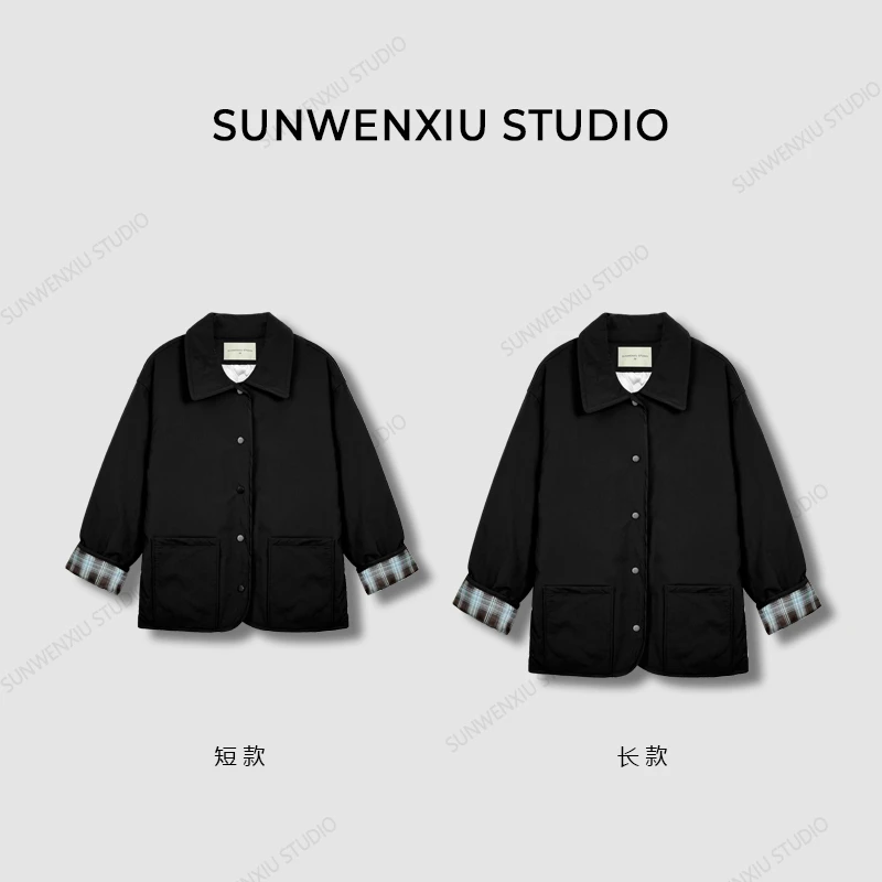swx studio2店 老干部羽绒服 国标90白鸭绒羽绒服外套