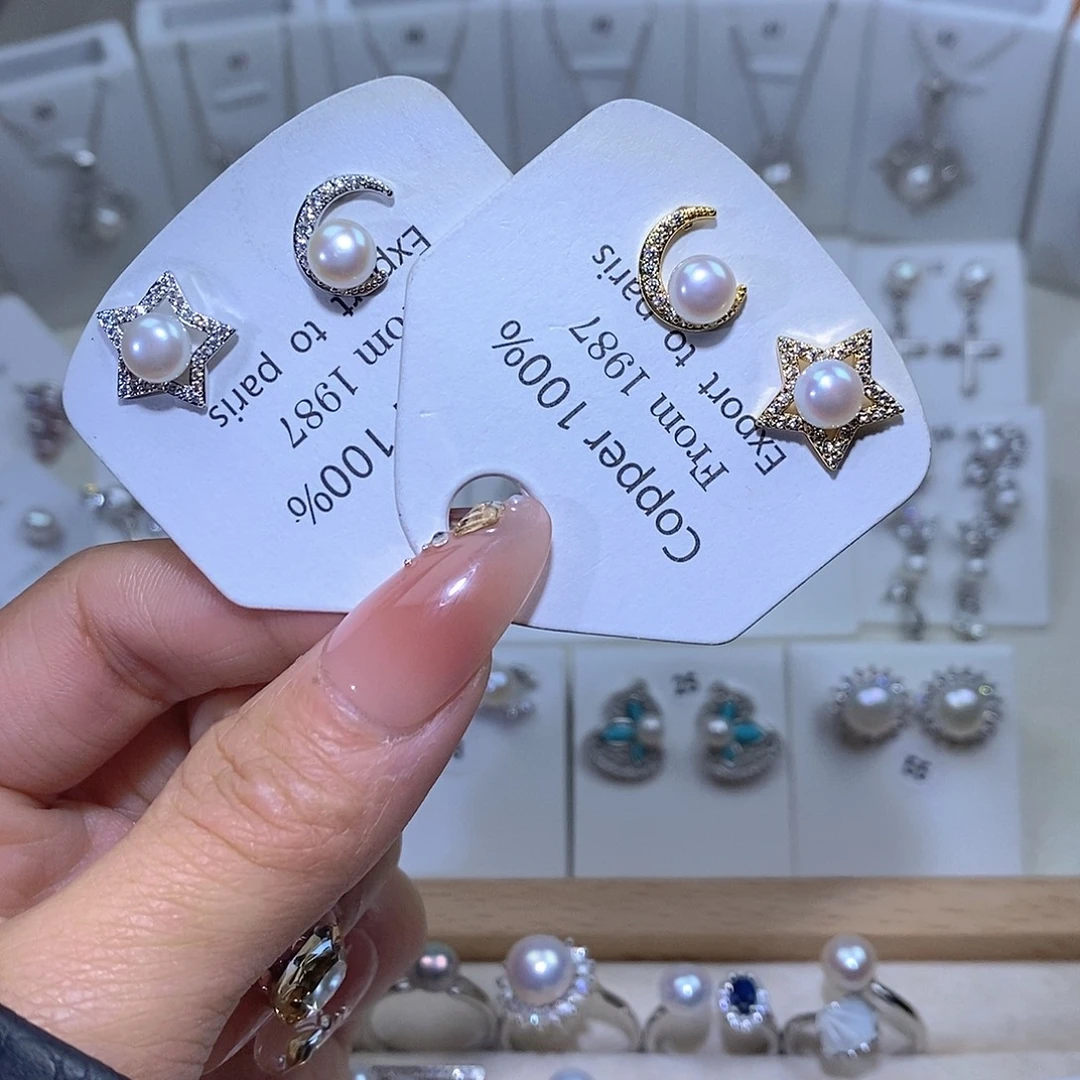 未镶嵌淡水珍珠耳饰