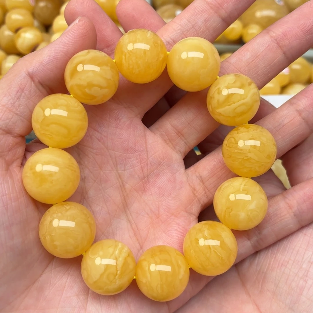 未镶嵌蜜蜡裸石17+蜜蜡手串