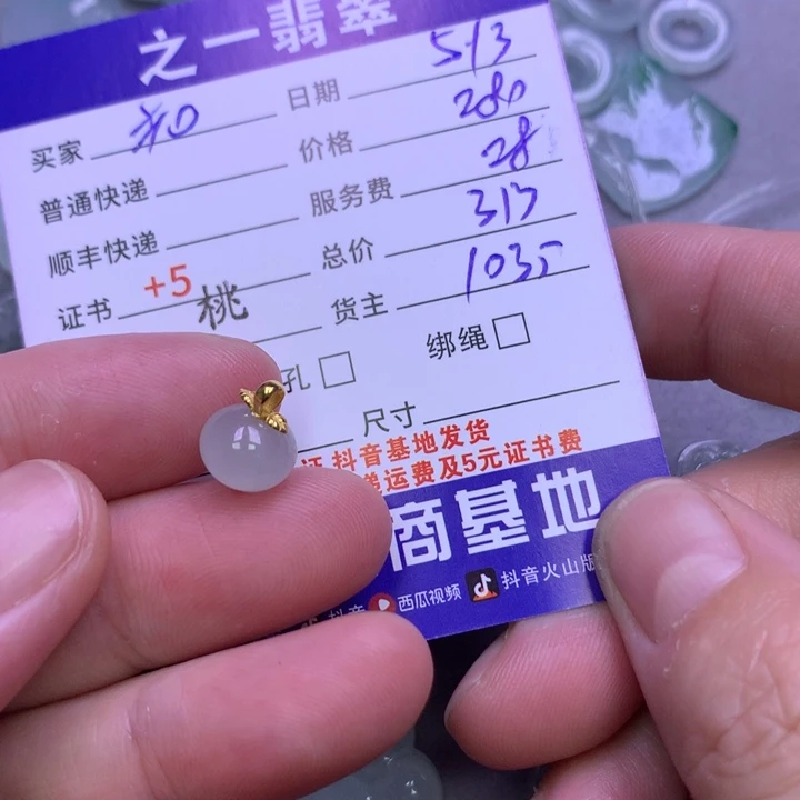 翡翠18K金镶嵌颈饰老**学