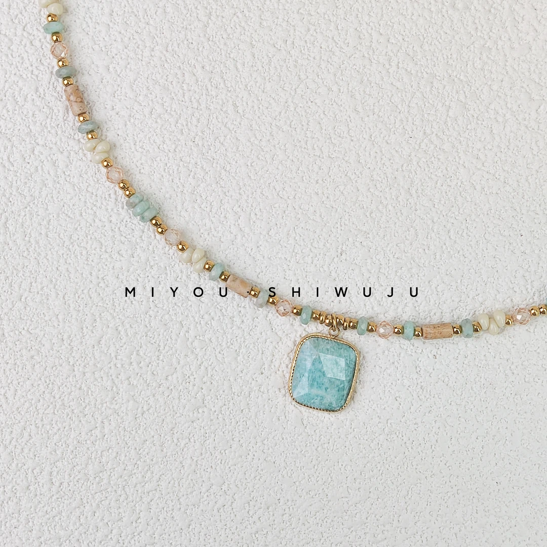 天河原创设计项链蓝色大气法式小众手工百搭