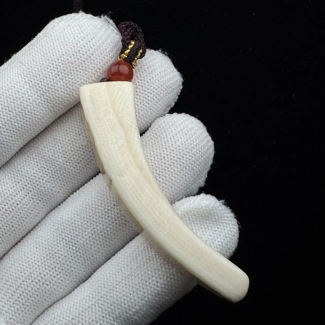 B1493天然猛犸牙尖 56mm支持鉴定 假一罚四