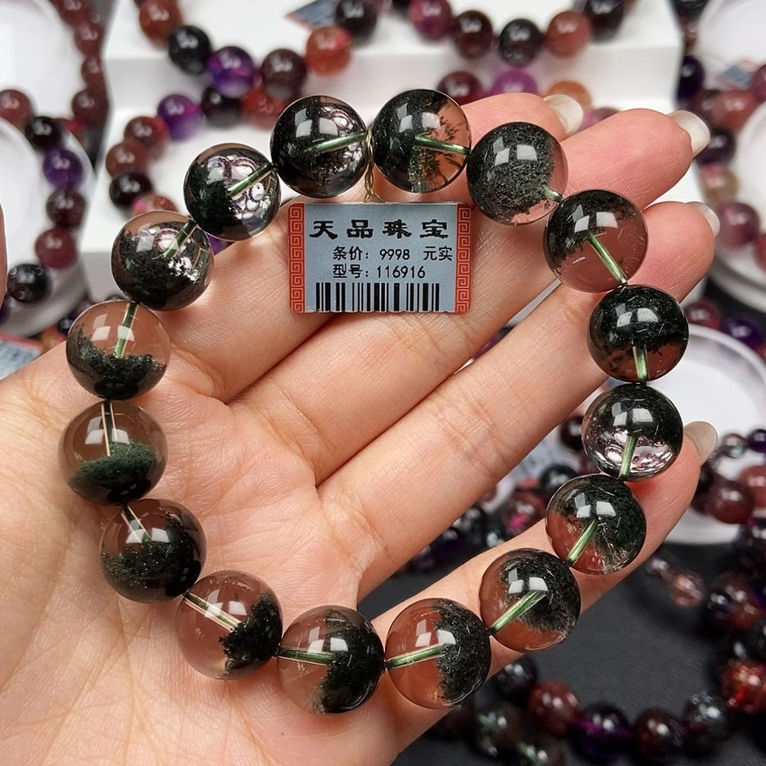 佳***+水晶手链未镶嵌绿幽灵116916