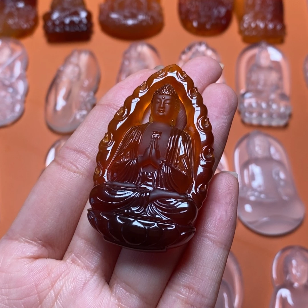 马***口玛瑙/玉髓未镶嵌吊坠