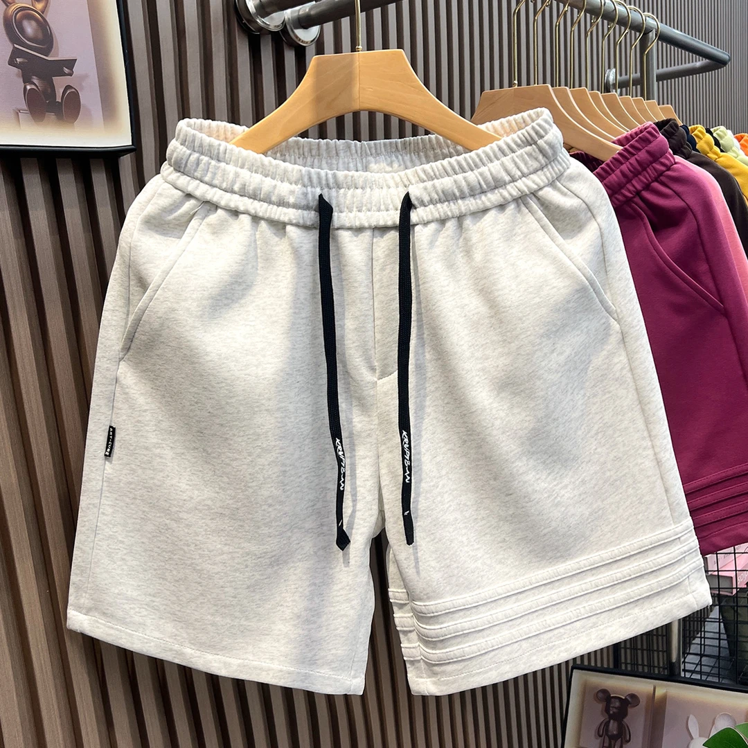 经典设计感高端重磅三条杠运动休闲短裤男美式卫裤夏季宽松五分裤