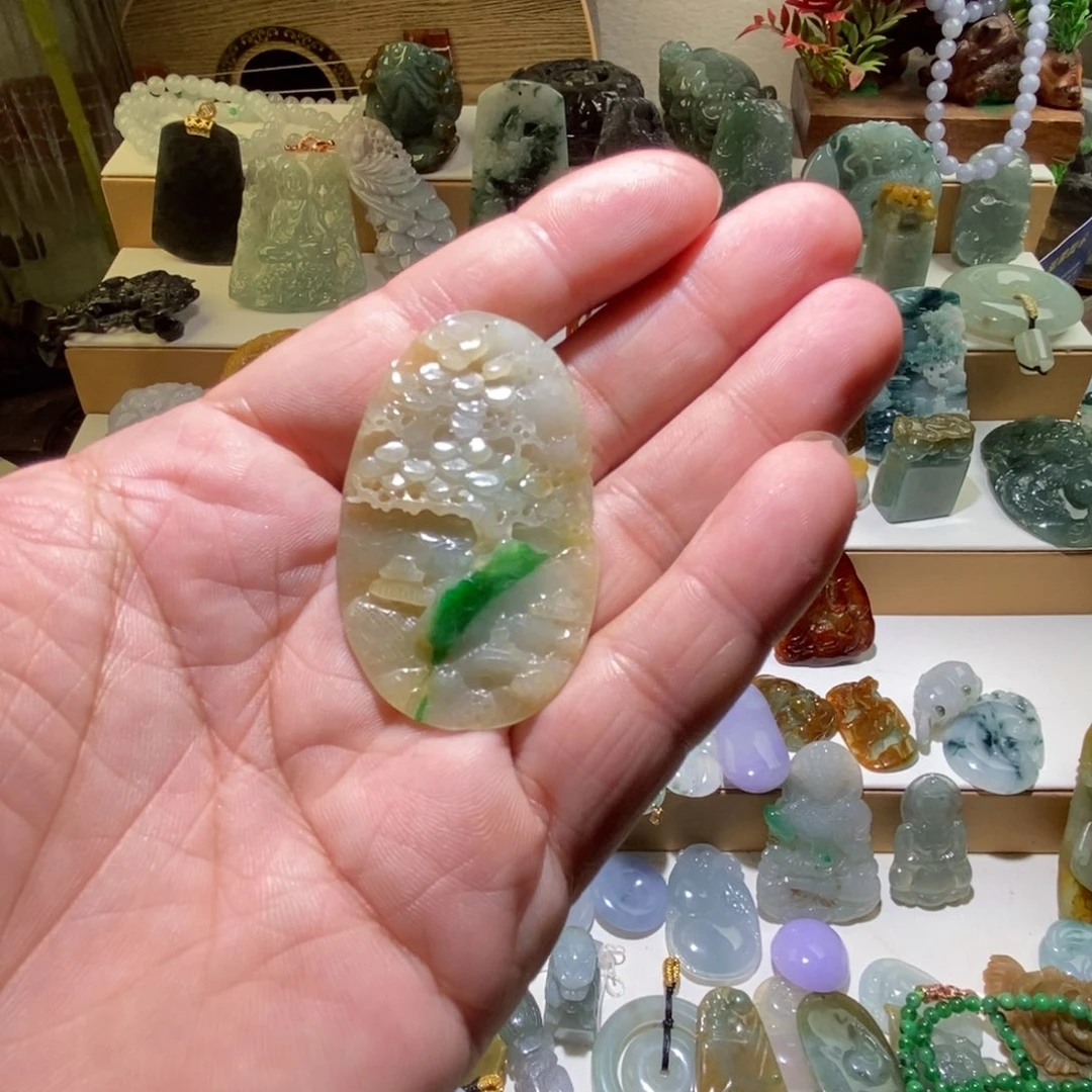 翡翠未镶嵌吊坠(不含链)