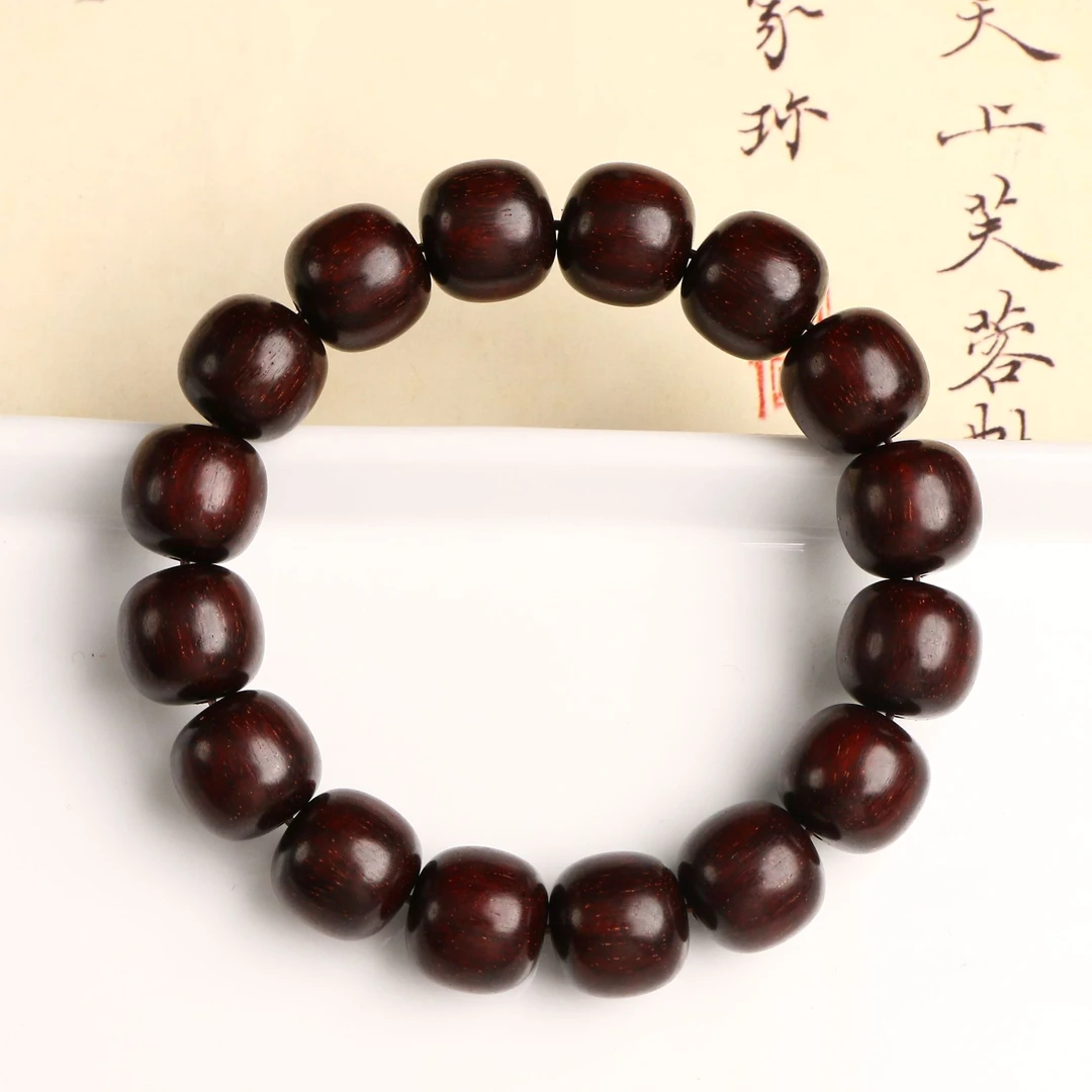 小叶紫檀泥料满天星老型手串-多样性发一-珠径约13*14mm