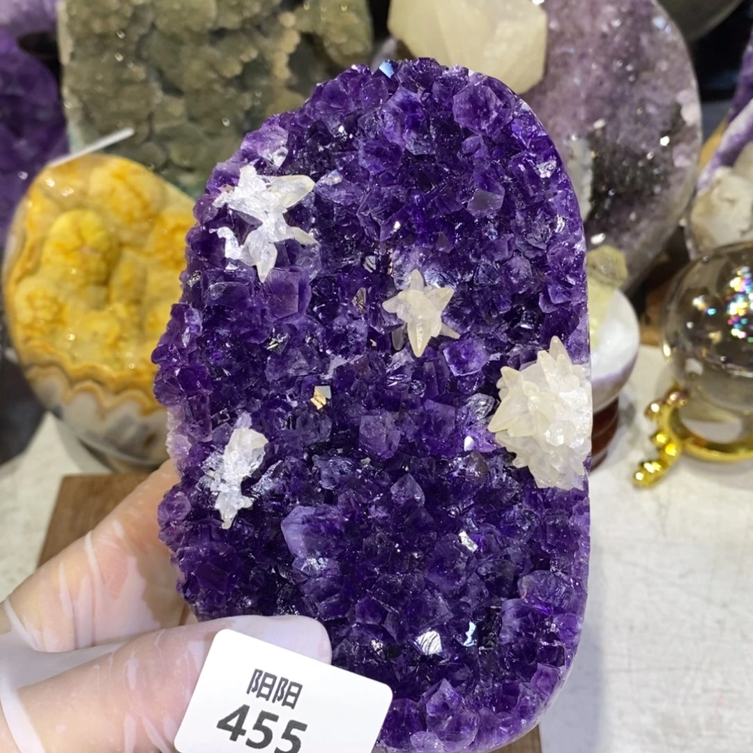 大型摆件（非配饰）紫晶未镶嵌方解石