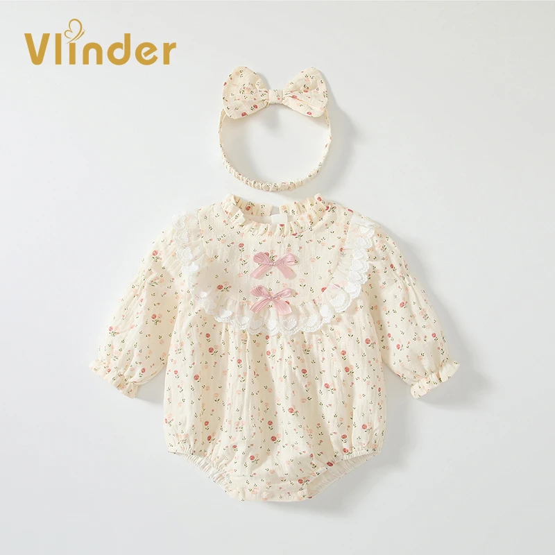 婴儿春秋装衣服新生儿包屁连体衣a类纯棉女宝宝长袖公主可爱外出