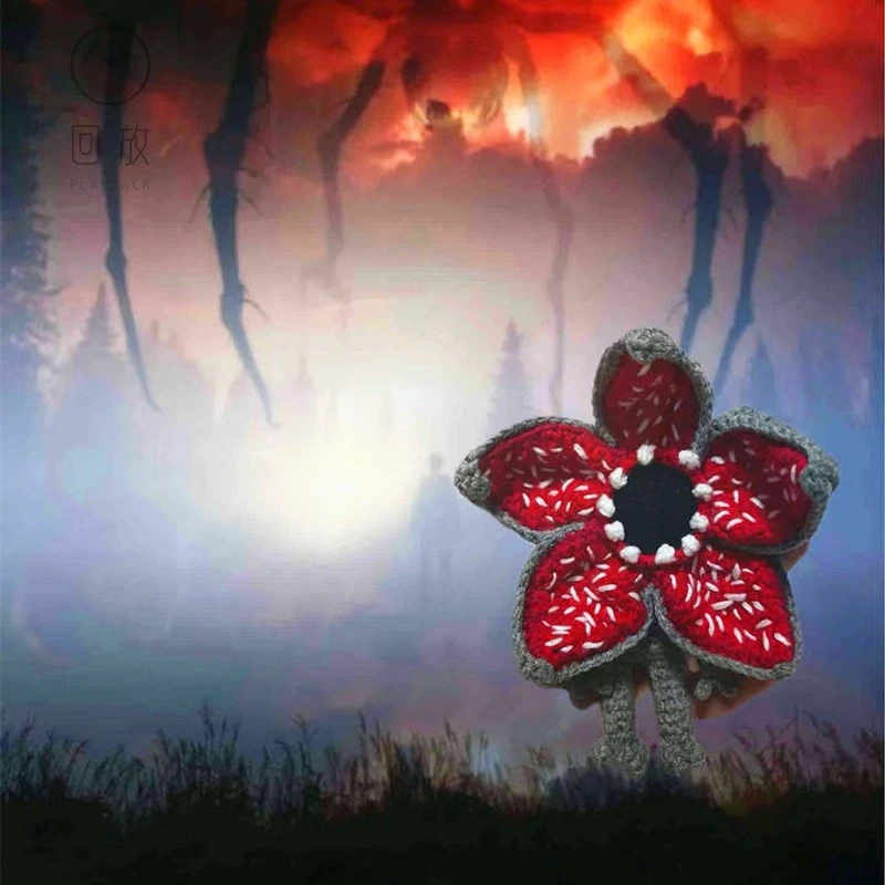 2025怪奇物语达达手工钩针diy钥匙挂件材料包毛线编织食人花吊坠