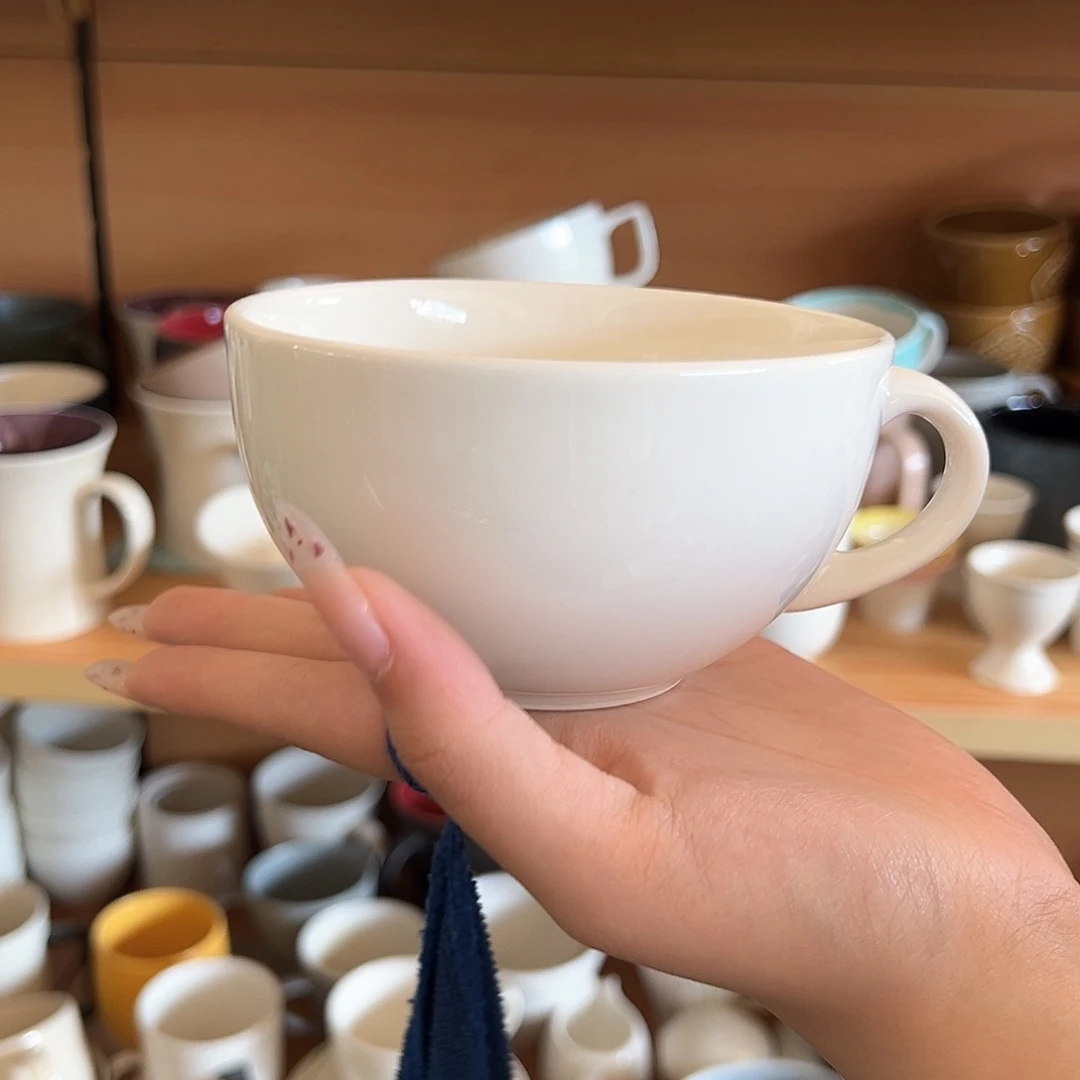 新骨瓷110微瑕白色咖啡杯
