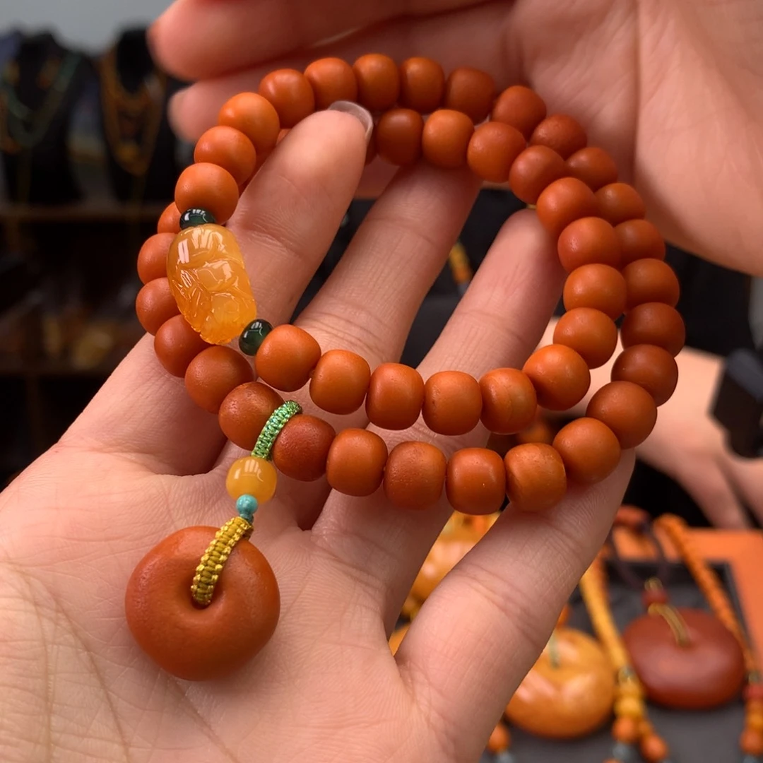 蜜蜡手串未镶嵌天然