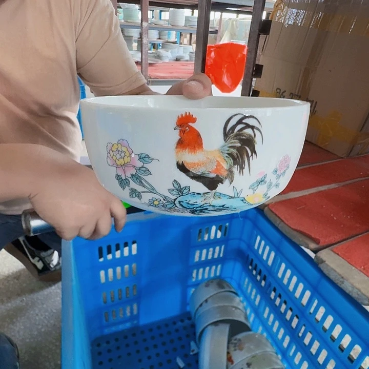 景德镇高温陶瓷公鸡米饭碗4个