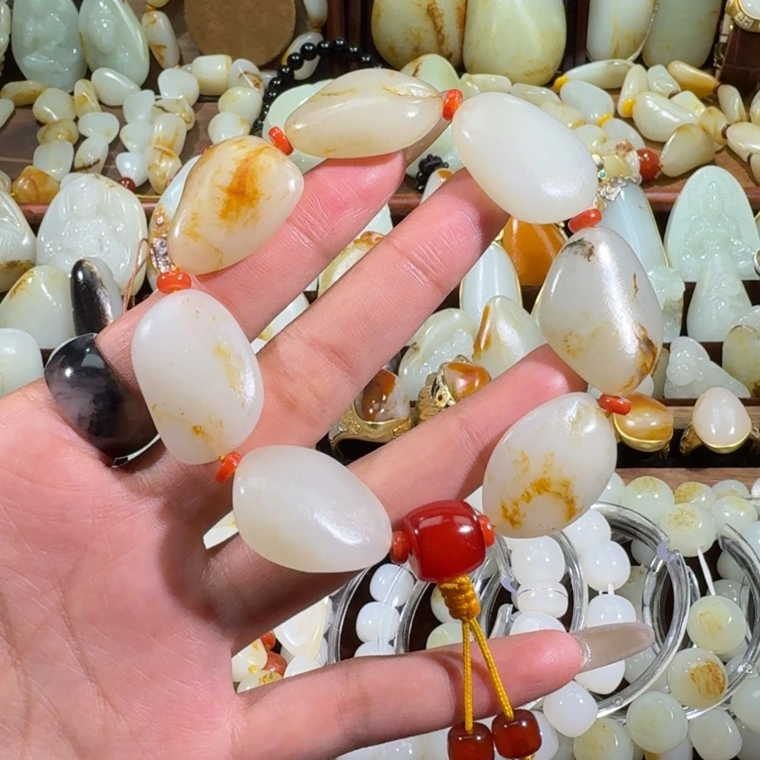 和田玉未镶嵌手链