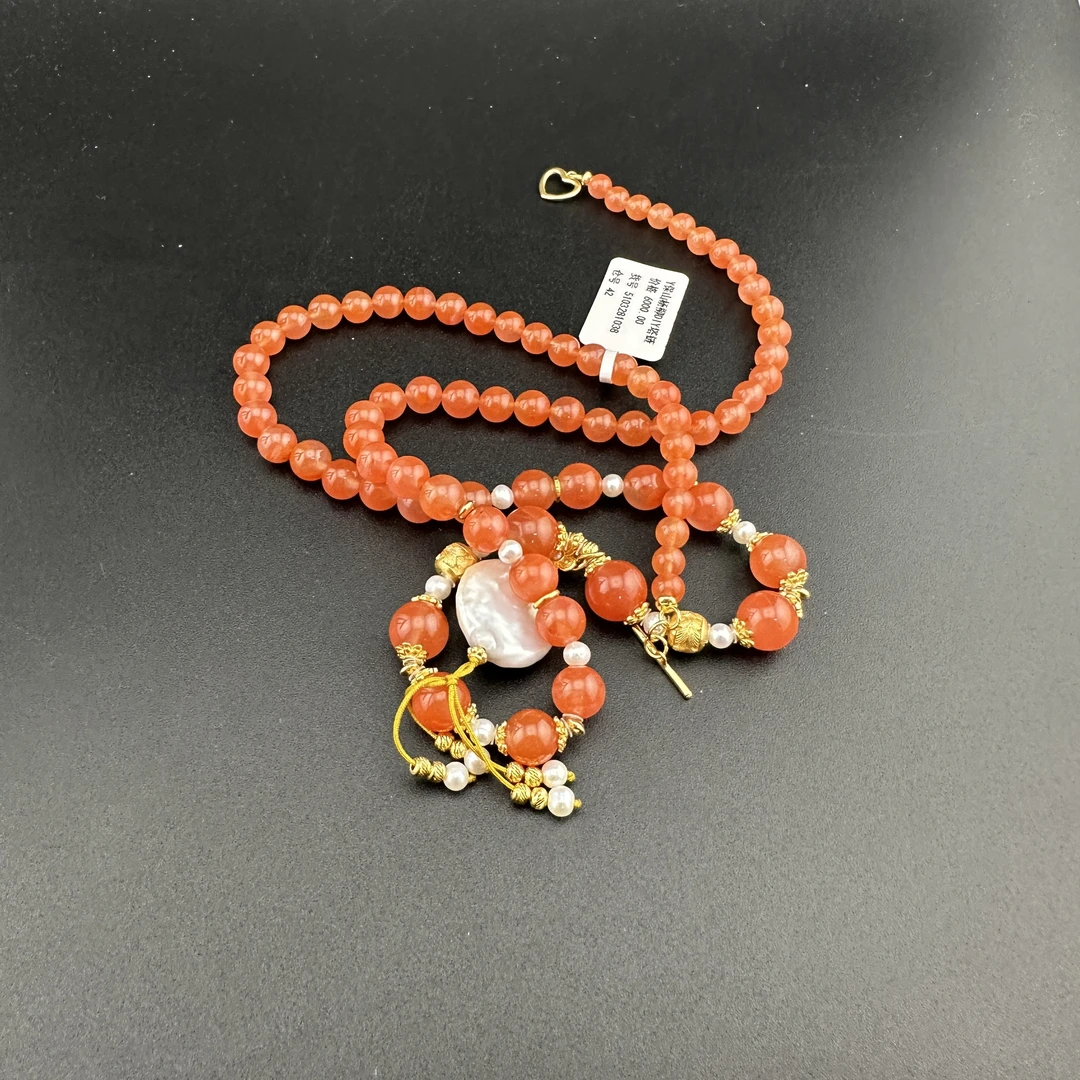 BY1206FZJT标023 北玉精选 南红项链 多样性发货