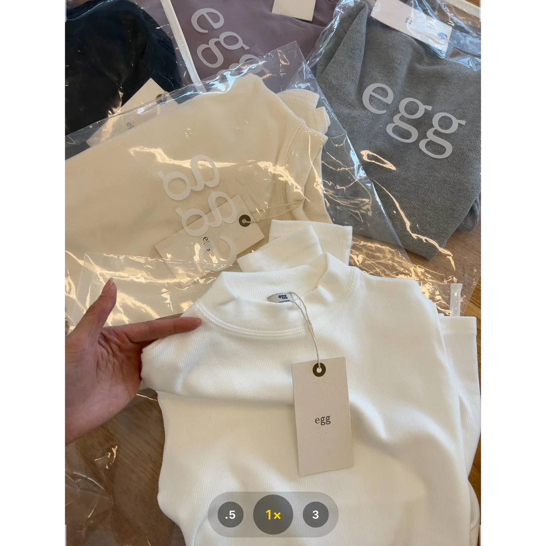 【e*原包装】冬日加厚磨毛软糯弹力半高领上衣~