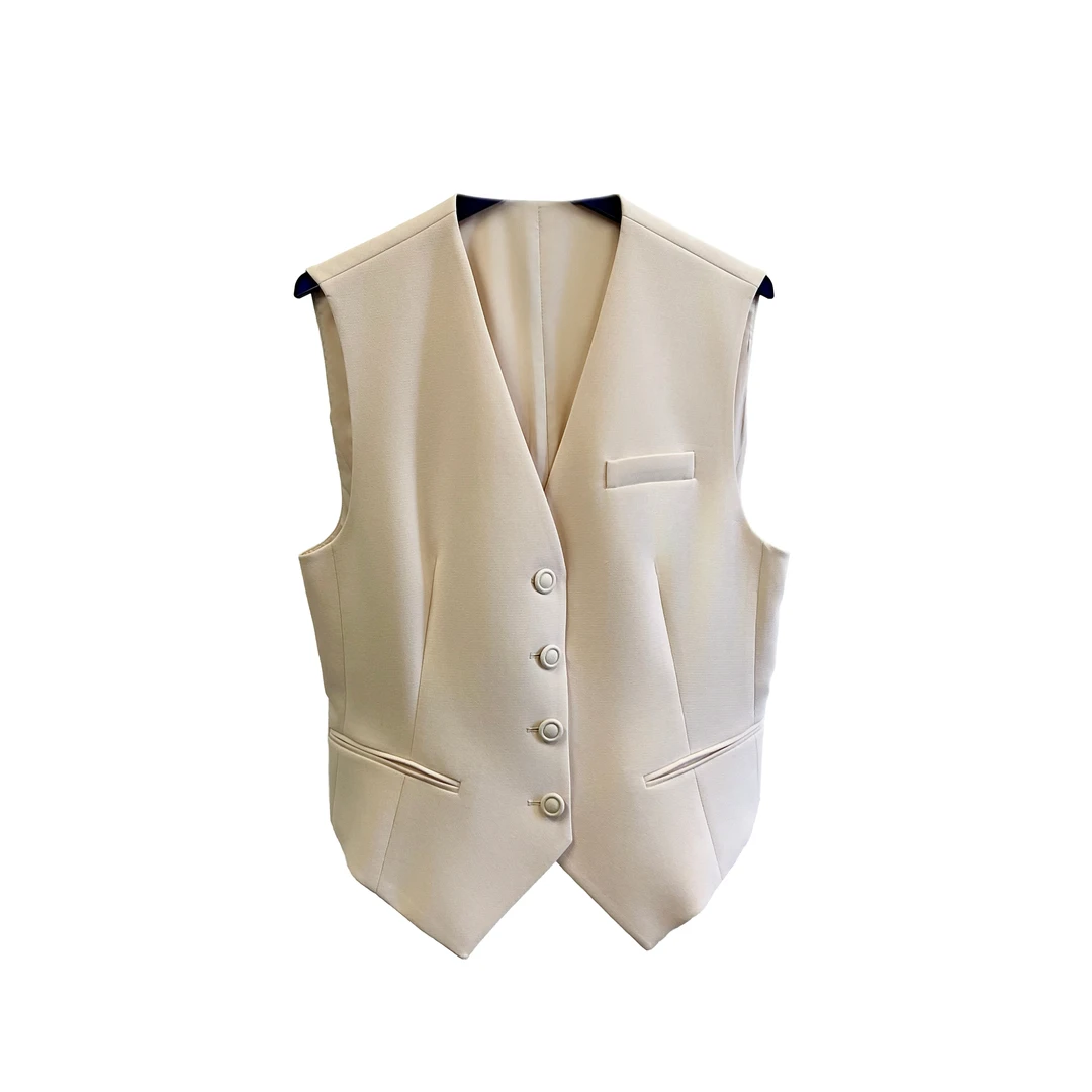 G·JAMEI 2024秋季新款时尚通勤套装马甲MHCV7003H