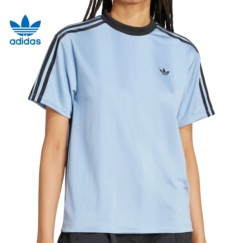 流光风adidas阿迪达斯三叶草夏季女子运动休闲短袖T恤JV9644