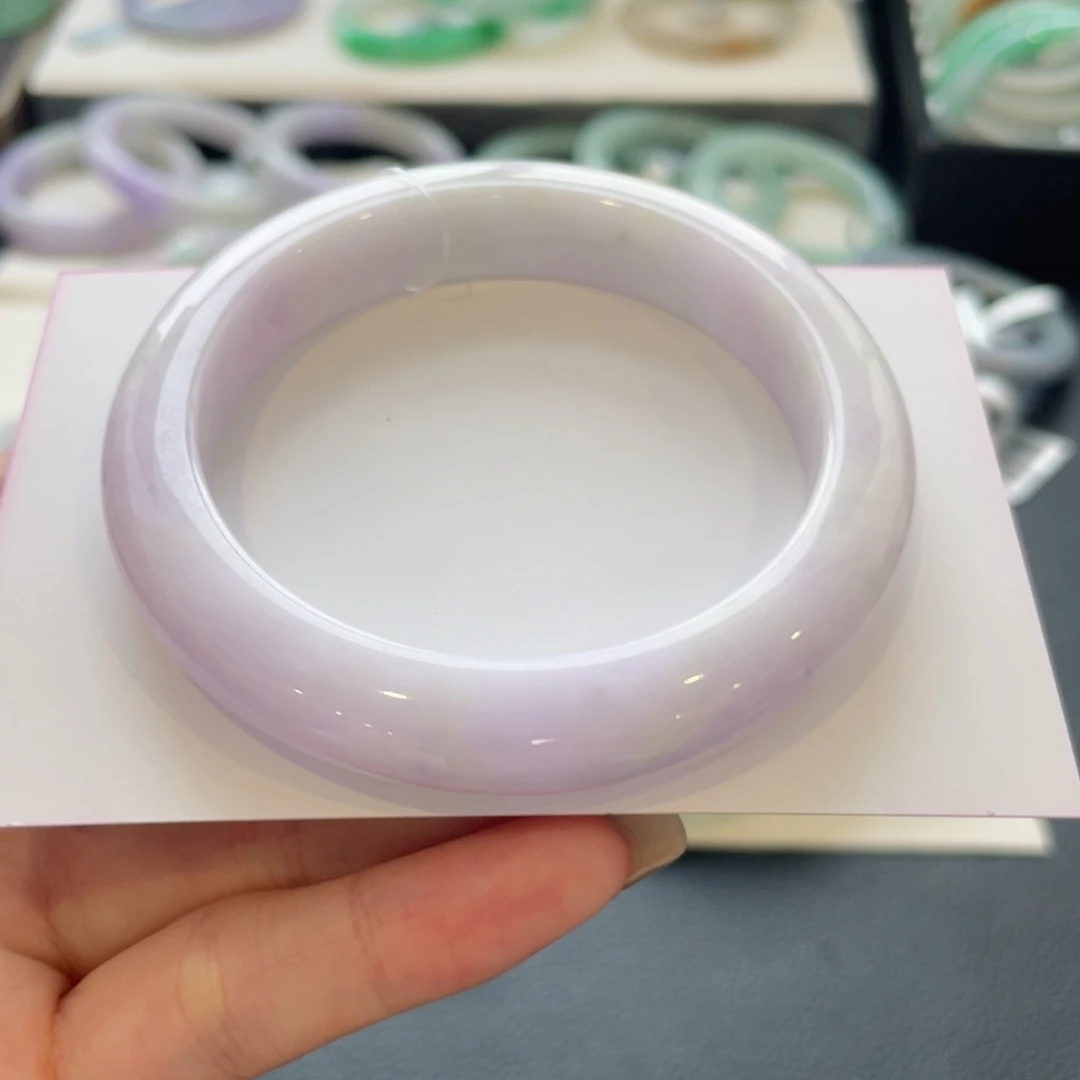 翡翠未镶嵌手镯2号59有纹裂