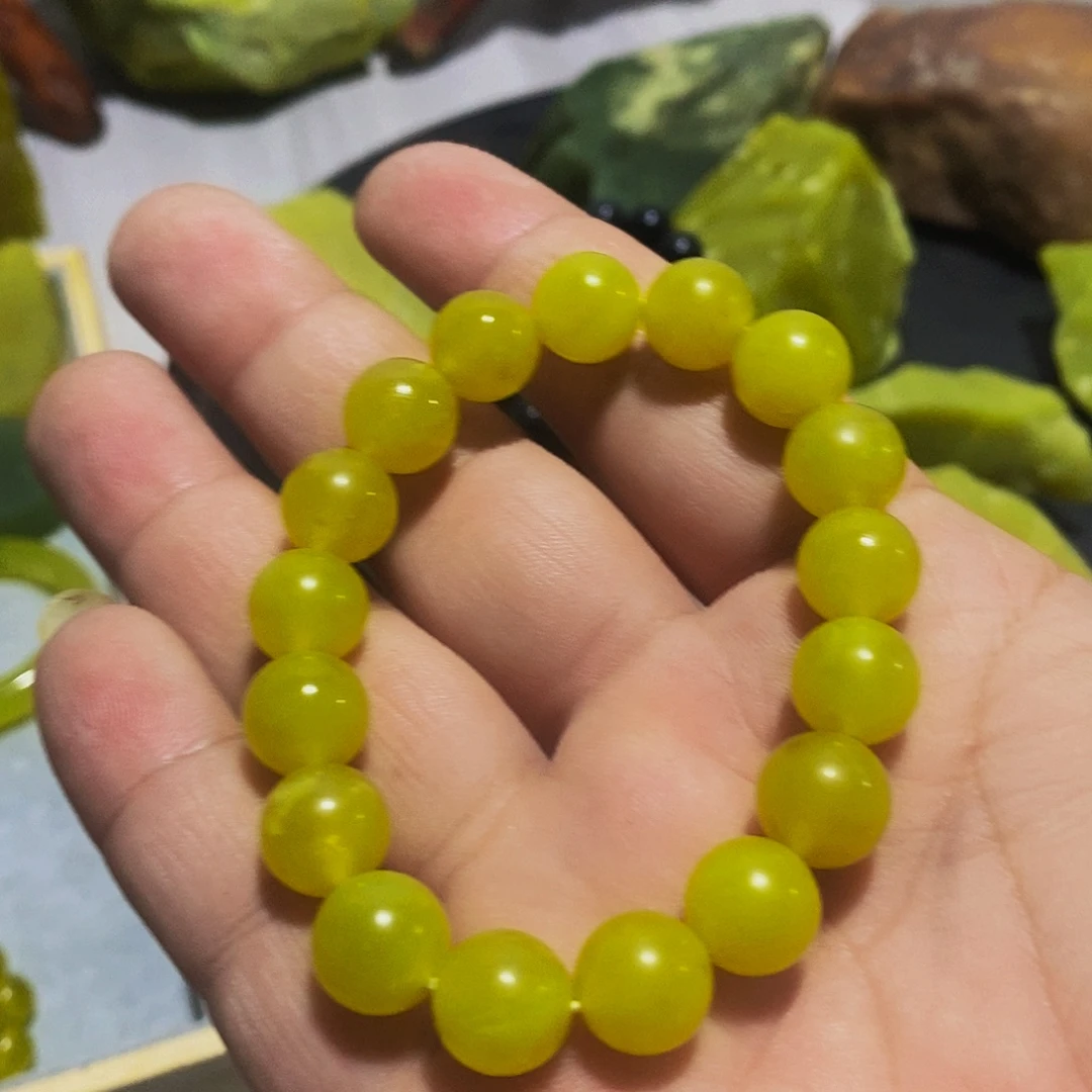 未镶嵌岫玉原石岫玉手串