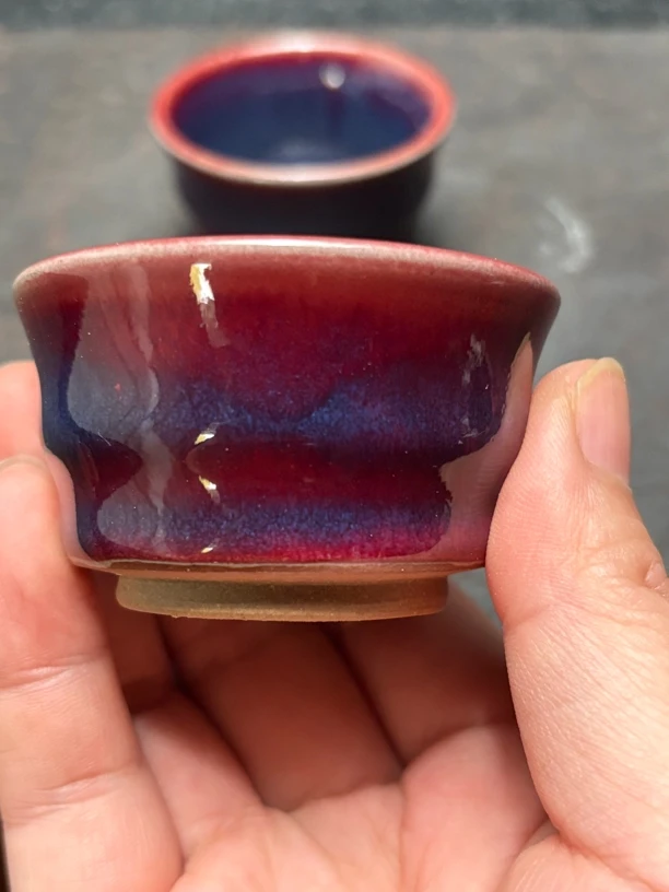 手工钧瓷主人杯窑变釉色品茗杯传统工艺茶杯2只