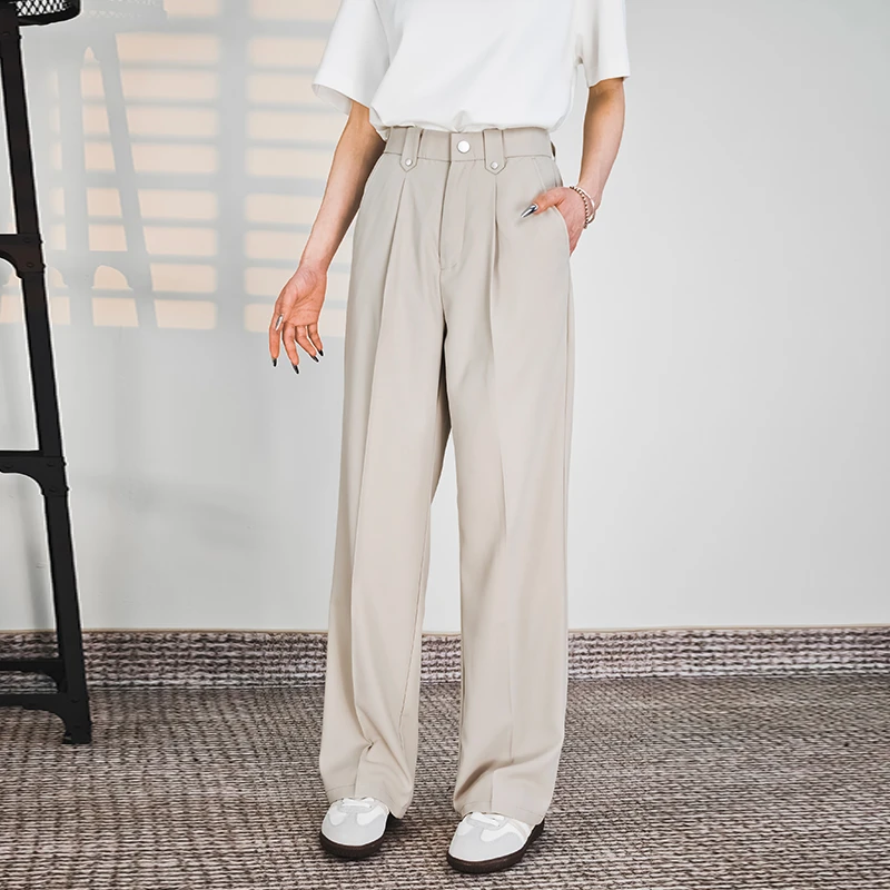 男士裤子夏季高级感男装店薄款宽松垂感休闲裤男生百搭潮流西装裤