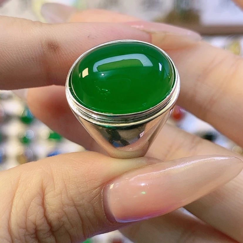 【闪购商品】玛瑙/玉髓戒指银S925镶嵌