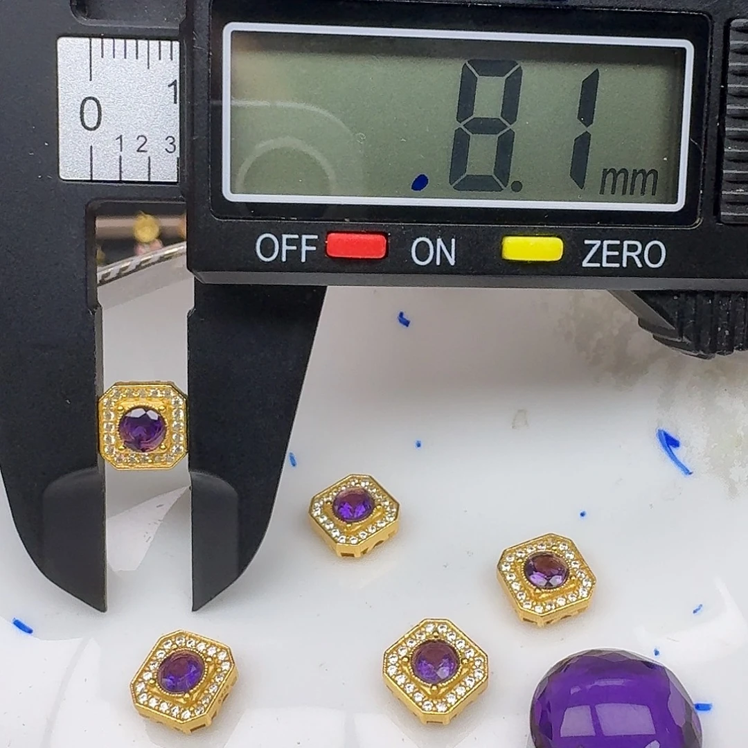 紫晶银S925镶嵌颈饰紫水晶925镶嵌128