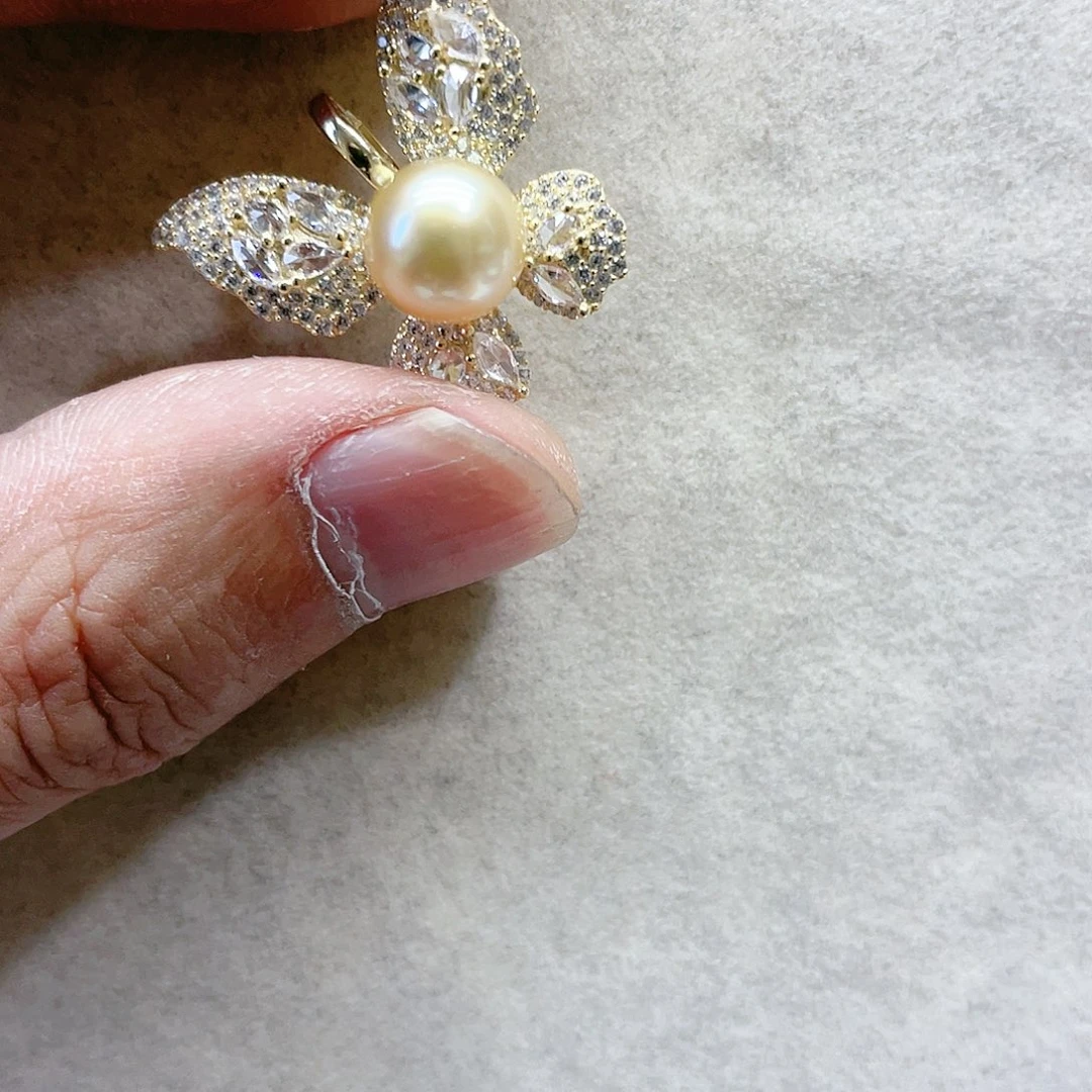 海水珍珠颈饰银S925镶嵌