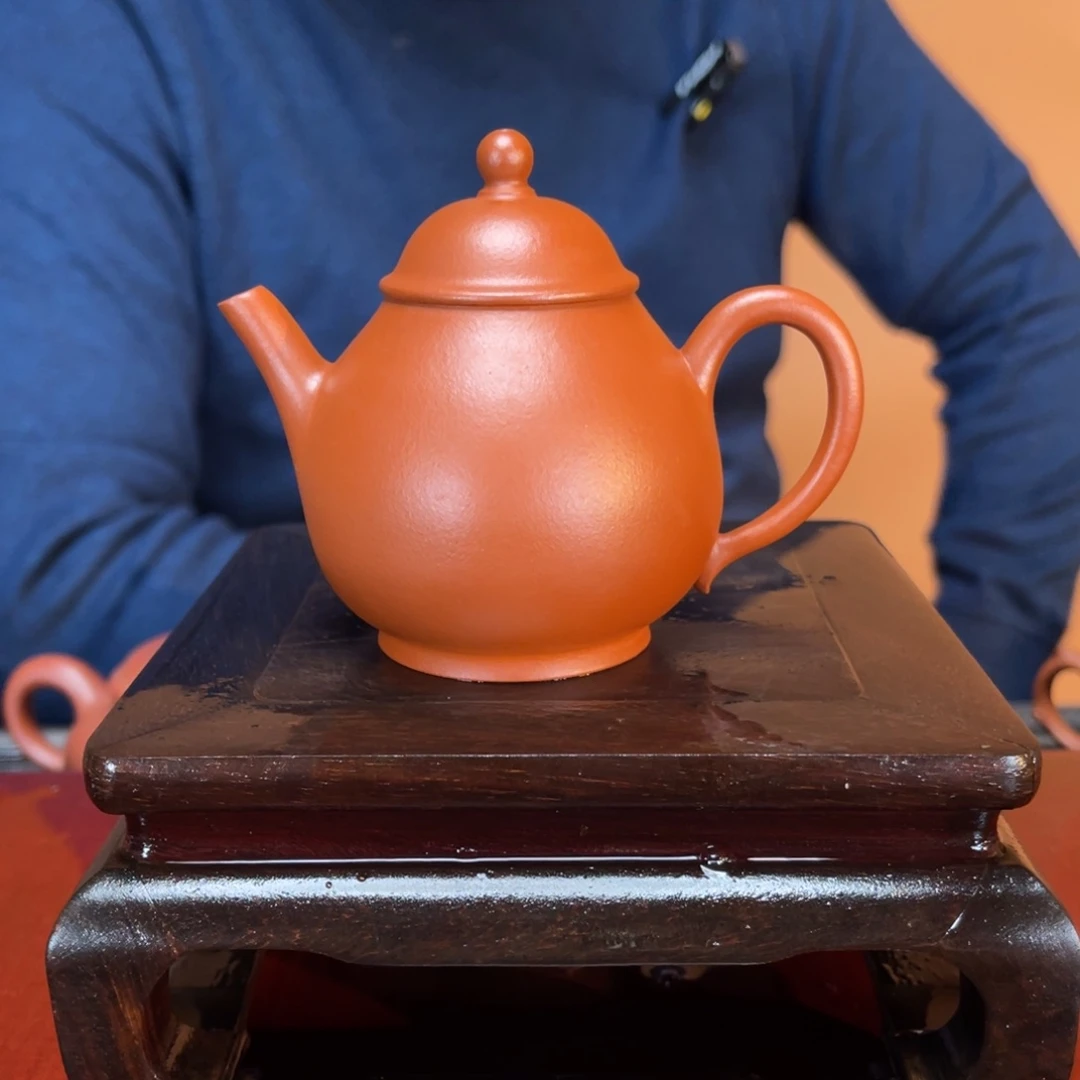 茶壶紫砂高端130cc大红泥秋水