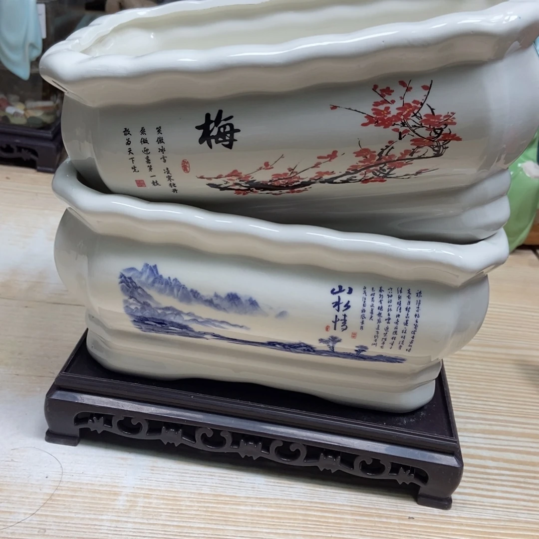 瓷片陶瓷花盆陶瓷艺术